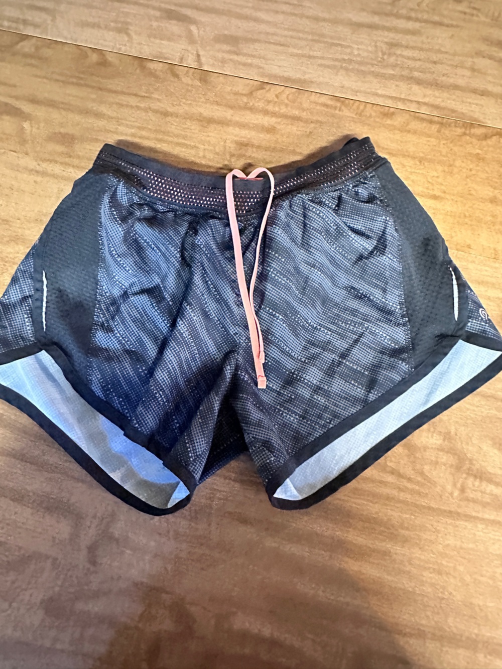 Champion Black Shorts with Coral Trim